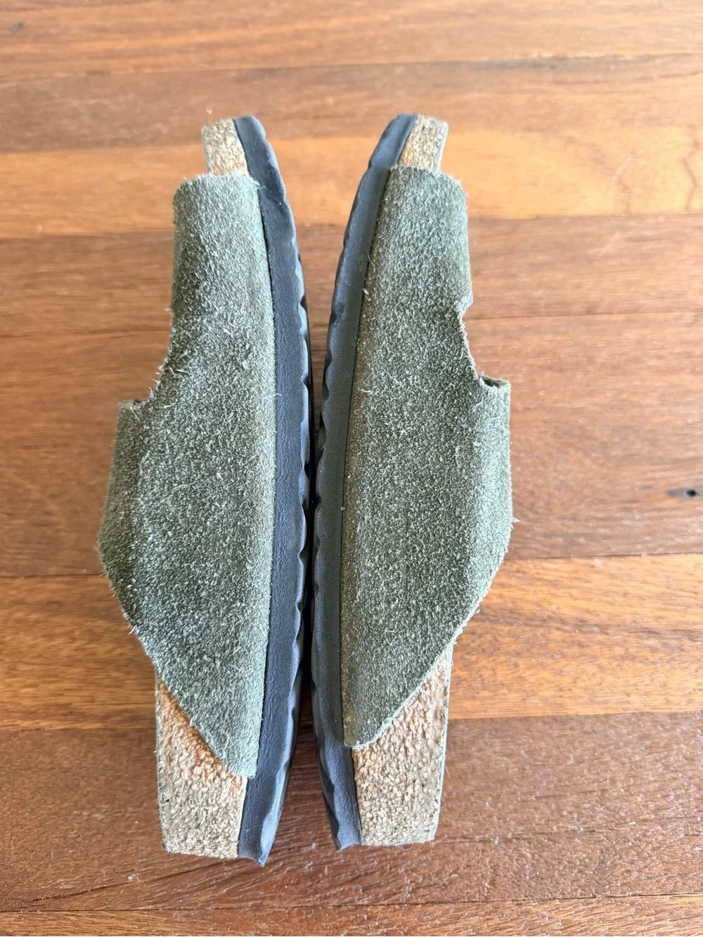 Birkenstock Arizona Soft Footbed Suede Thyme Tonal EU 35 US 4‑4.5 Medium‑Narrow
